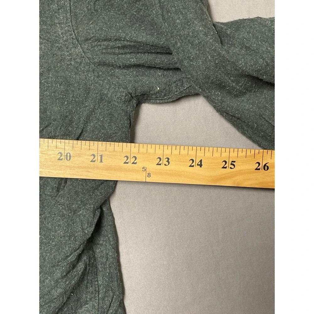 Faded Glory Originals Mens Green Cotton Flannel Button Down Shirt Large 42/44